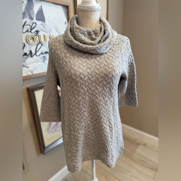 Fenn Wright Manson Sweaters - FENN WRIGHT MANSON Gray Cowl Neck Textured Sweater